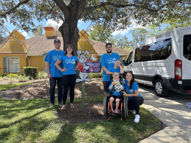 Golias Family in front of Villa